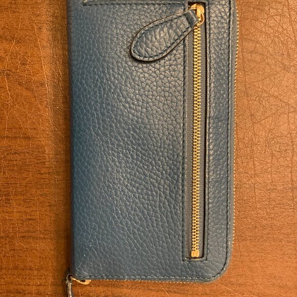BURBERRY PEACOCK BLUE WALLET - Picture 2 of 9